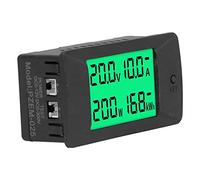 Hyuduo Medidor de Energía Digital Medidor de Corriente de Material PBT DC 0 300V 0 300A LCD Luz de Fondo Verde Amplio ángulo de Visión para Gabinetes de Distribución de Energía Inversores
