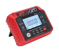 Hyuduo Medidor de Resistencia de Aislamiento, Cuerpo ABS Rojo, Probador Preciso de Ohmios con Salida de Alto Voltaje para Electricistas y Técnicos que Miden de 1 M Ω a 40 G Ω