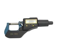 Hyuduo Micrómetro Digital Micrómetro Electrónico Sonda de Carburo de 0~25 Mm Resolución de 0,001 Mm LCD en Diseño de Bloqueo de Conversión para Mecanizado Técnicos de Medición