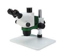 Hyuduo Microscopio Compuesto Binocular, Zoom Continuo de 6,5-65X con Lente Reductora para Reparaciones de PCB, Soldadura de CPU, Visualización Cómoda e Imágenes 3D