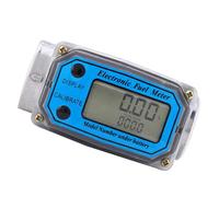 Hyuduo Mini Caudalímetro 10-200L 1 NPT para Gasolina Queroseno, Caudalímetro de Turbina Digital con Pantalla de Alta Resolución, Precisión ±1% para Medición de en Uso Industrial Automotriz (Azul