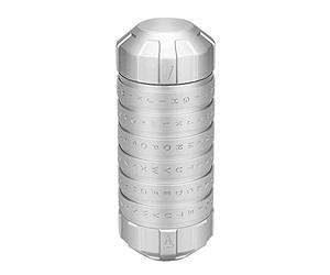 Hyuduo Mini Cryptex, Contraseña de Bloqueo de Código de Aleación de Aluminio Cryptex con Compartimento Interior de 3,15 Pulgadas, Regalo Romántico de Cumpleaños para Adultos para el Día de San