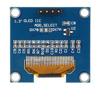 Hyuduo Módulo de Pantalla OLED de 1,3 Pulgadas, Resolución 128X64 Texto Blanco I2C IIC Comunicación con Controlador IC SH1106, para Teléfono Móvil con Función de Dispositivo de Salud