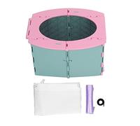 Hyuduo Orinal para Niños Pequeños, Asiento de Entrenamiento para el Baño Portátil y Plegable para Niños con Bolsa de Limpieza Extraíble para Acampar, Viajar, Conducir a Larga Distancia (verde rosa)