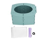 Hyuduo Orinal para Niños Pequeños, Asiento de Entrenamiento para el Baño Portátil y Plegable para Niños con Bolsa de Limpieza Extraíble para Acampar, Viajar, Conducir a Larga Distancia (GREEN)