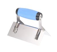 Hyuduo Paleta de ángulo Recto de Acero Inoxidable, Paleta de Esquina con de Goma para Enlucido de 90 Grados, Herramienta Ergonómica de Acabado de Paredes y Pisos para Hormigón, Cerámica, Piedra, Yeso