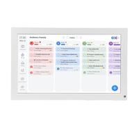 Hyuduo Planificador Familiar Inteligente Calendario Digital Pantalla Táctil de 15,6 Pulgadas con Gestión Electrónica de Viajes Marco de Fotos en la Nube AI para Organización del Hogar (Enchufe de la