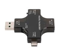 Hyuduo Probador USB Tipo C ABS Medidor de Potencia USB con LCD en Color y Bluetooth 3.6 a 32V Interfaz 2 en 1 Monitor de Corriente de Voltaje para Verificación de Carga y Prueba de Dispositivos