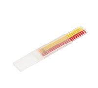 Hyuduo Profesionalmente de 2,8 Mm de Recarga de Lápiz de Carpintero HB para Trabajar la Carpintería, 6 Piezas de Consejos Finos que Recarga en la Caja de Almacenamiento (rojo y amarillo)