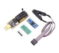 Hyuduo Programador USB CH341A, con Clamp/Holder SOP8, Flasher BIOS EEPROM para Chips de la Serie 24/25, Herramienta de Programación en Circuito Eficiente