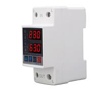 Hyuduo Protector de Sobretensión, Dispositivo de Protección de Restablecimiento Automático de PC AC220V 63A con Retardo de Sobretensión Ajustable y Pantalla de Voltaje para Bomba de Panel Doméstico