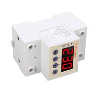 Hyuduo Protector de Sobretensión para PC Dispositivo de Protección de Voltaje Ajustable AC220 V 40 A con Pantalla de Reinicio Automático Riel DIN de 35 Mm para Control de Bomba de Taller en el Hogar