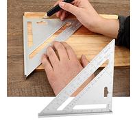 Hyuduo Regla de ángulo para Carpintería, Regla de Viga de Aleación de Aluminio, Transportador Cuadrado, Herramienta de Medición de Precisión para Carpinteros y Constructores