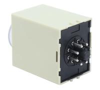 Hyuduo Relé de Tiempo ST3PA C, Temporizador de Encendido Ajustable con Función de Retardo, Retardo de 5S a 30M para Automatización del Hogar (DC24V)