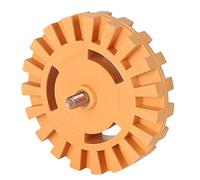 Hyuduo Rueda para Quitar Pegatinas, Herramienta de Borrador Adhesivo de Goma de 4 Pulgadas con Adaptador de Taladro para Calcomanías de Automóviles, Telas a Rayas y Pegatinas, Herramienta de