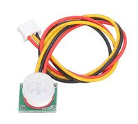 Hyuduo Sensor Piroeléctrico PIR IR Módulo Detector de Movimiento Infrarrojo de PVC CC 3,3 V a 5 V 120 Grados Rango de 1 a 2 M Retardo 1 S con Cable PH2.0 para Detección de Movimiento del Cuerpo Humano