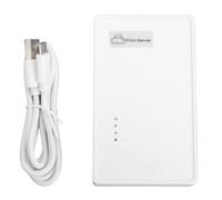 Hyuduo Servidor de Impresión Inalámbrico, Adaptador de Impresora USB a WiFi con Puerto WiFi y Ethernet de 2,4 GHz, Compatible con OS X Linux, para Compartir Impresoras en la Red