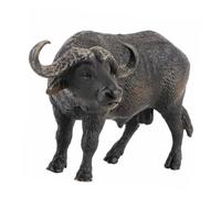 Hyuduo Simulación de Modelo de Animal de Búfalo, Mini Decoración de Búfalo de Plástico ABS, 14 X 7 X 7 Cm, Figura Negra Detallada para Decoración de Mesa del Hogar, Educación Cognitiva de la Primera