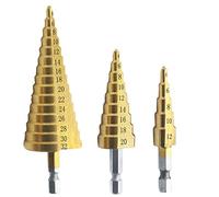 Hyuduo Step Drill Bit Bit, 15 Pasos 4-32 Mm HSS Steel Hex, para Acero, Madera, Plástico, Aplicación Amplia, Calidad Premium, Satisface Sus Demandas, Adecuadas para el Bricolaje en el Hogar,