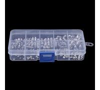 Hyuduo Surtido de Tornillos Prisioneros, Kit de Tornillos de Cabeza Hexagonal con Punta Cónica de Acero Inoxidable, 200 Piezas de de Precisión para Maquinaria Industrial