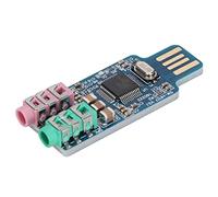 Hyuduo Tarjeta de Sonido USB Adaptador de Audio Externo con Plug and Play No Se Requiere Unidad para Computadora Portátil XP 2000 2003 Conector de Micrófono para Auriculares de 3,5 Mm