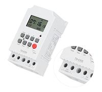 Hyuduo Temporizador Digital Programable, Temporizador de Microcomputadora ABS con Control de Luz para Electrodomésticos, 16A 125V 250V, Ideal para Carril DIN o Montaje en Pared