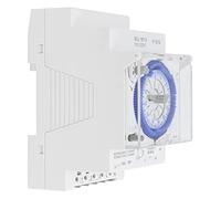 Hyuduo Temporizador Mecánico Temporizador Automático de 24 Horas con Motor de Impulsos Síncrono para Calentadores de Agua, Farolas, Cría y Riego de Jardines