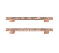 Hyuduo Tiradores de Puerta de Empuje Retro, Manija de Puerta Vintage de Aleación de Zinc, Paquete de 2, Acabado Verde, Estilo Europeo para Puertas de Gabinete de Baño de Cocina, Muebles para el