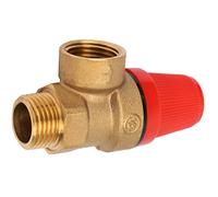 Hyuduo Válvula de Seguridad de Latón de Primera Calidad, Rosca G1/2 DN15, Válvula de Alivio de Presión para Horno Colgante con Resorte con Diseño Resistente a Fugas para Sistemas de Agua de hasta 6