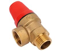 Hyuduo Válvula de Seguridad de Latón de Primera Calidad, Rosca G1/2 DN15, Válvula de Alivio de Presión para Horno Colgante con Resorte con Diseño Resistente a Fugas para Sistemas de Agua de hasta 6