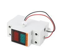 Hyuduo Voltímetro Digital Amperímetro, PC Retardante de Llama Medidor de Voltaje de Corriente CA 20 A 500 V 0 A 100 A Pantalla LED Tipo de Riel para Monitoreo de Paneles Electricistas