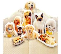 HYueaph Almohada personalizada para perro, almohada personalizada para mascotas, algodón, cojín personalizado para regalo