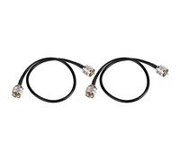 HYUMTODE 2pcs Coaxial Antenna Adapter Cable, UHF Male PL - 259 to UHF Male PL - 259, Low Loss RG58 50 Ohm with Brass Connectors for Ham Radio CB Antenna Analyzer SWR Meter
