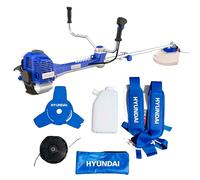Hyundai Desbrozadora Gasolina Profesional Alta Potencia para Césped Denso - Cortacésped a Gasolina con Sistema Antivibración para Mayor Comodidad - Desbrozadora 2 Tiempos para Jardinería Eficiente