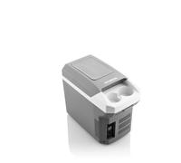 HYUNDAI ELECTRONICS MC08 Mininevera con función de calefacción, nevera para coche de 8 l, 12 V, puertos USB, silenciosa (35 dB), antideslizante, para camping y viajes, color gris