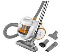 Hyundai HYUVC009 - Aspirador sin bolsa (700 W, 1,5 L, 80 decibelios), color blanco y naranja