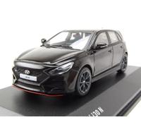 Hyundai i30 N 2022 Negro Modelo Coche 1:43 Solido Die-Cast