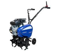 Hyundai Motoazada Gasolina HY-HYTw300 - Motor 99cc 2HP - 42cm Ancho Trabajo con 24 Fresas Ø - Embrague por Correa - Transmisión por Cadena Desmontable - Cultivador Huerto y Jardín