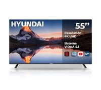 Hyundai Smart TV LED 55 Hyundai HTV5500UV 4k Ultra HD DVBT2-S2 F Negro VIDAA 4.1 Mando con Acceso Directo a Apps Modo