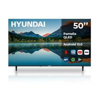 Hyundai Smart TV QLED 50 Hyundai HTV5000QUA 4k Ultra HD DVBT2-S2 F Negro Android 13.0 Mando con Acceso a Apps
