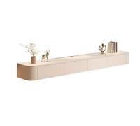HYUNXC Soporte de TV Flotante de Pared, Consola Multimedia de Gran Capacidad con Puertas y estantes.