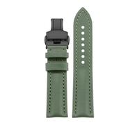 HYUOIND Compatible con correa de reloj de cuero Montblanc - Piel de vacuno trenzada Star Collection - 20 mm, 21 mm, 22 mm(Green Black 1,23mm)