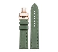 HYUOIND Compatible con correa de reloj de cuero Montblanc - Piel de vacuno trenzada Star Collection - 20 mm, 21 mm, 22 mm(Green Rose 1,20mm)