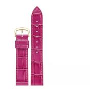 HYUOIND Correa de cuero tallas pequeñas y grandes Compatible con reloj Cartier Santos Dumont, correa de cuero con patrón de cocodrilo de liberación rápida for mujer(Peach Pink Buckle 2,18.5mm)
