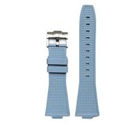 HYUOIND Correa de goma FKM de 12 mm de liberación rápida compatible con Tissot PRX Powermatic 40 mm T137407/T137410 convexa reemplazar correas de reloj(Light blue)