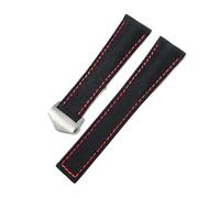 HYUOIND Correa de Nailon de 21 mm, 215 mm y 22 mm Compatible con Tag Heuer Aquaracer 300 y 500, Correa de Nailon Negra, Azul y Amarilla.(Black Red-Silver,21.5mm)