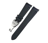 HYUOIND Correa de reloj de caucho de 22 mm y 20 mm de silicona compatible con pulseras deportivas Tudor Heritage Black Bay 1958 Pelagos Black.(Black Folding,20mm)