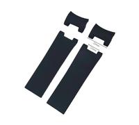 HYUOIND Correa de reloj de caucho natural de 22 mm compatible con Ulysse Nardin Diver, correa de silicona negra y azul, hebilla plegable de oro rosa y plata.(Black Yellow)