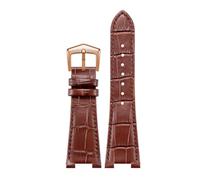 HYUOIND Correa de Reloj de Cuero con Muesca de 25 x 13 mm Compatible con Patek Philippe Nautilus 5711, 5726 y 5712 g, Pulsera de 21 mm.(Brown PP Rose,25mm)