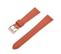 HYUOIND Correa de reloj de cuero cosido Vintage de liberación rápida de primera calidad correas de reloj de cuero Saffiano 18mm 19mm 20mm 21mm 22mm 23mm 24mm(Orange rosegold,21mm)